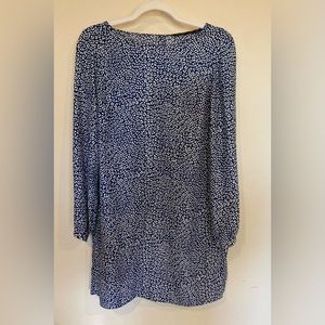 Zara Basic Navy Blueprint Dress - Size M